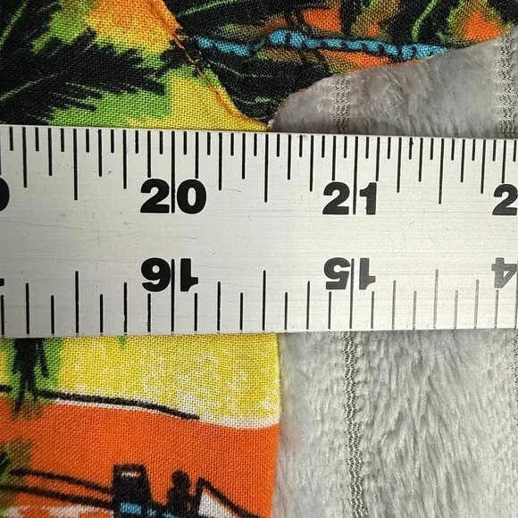 In Gear VTG Hawaiian Shirt Mens M Resort Orange Palms Sunglasses Beach Rayon - Picture 5 of 7